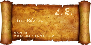 Lini Róza névjegykártya